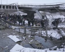 Evakuierung von Einwohnern, Irpin, Ukraine. Quelle: Youtube Screenshot