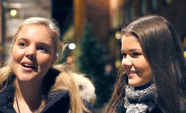 Norwegische Schülerinnen. Quelle: YouTube Screenshot