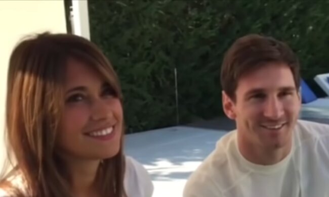 Messi und Antonella. Quelle: YouTube Screenshot