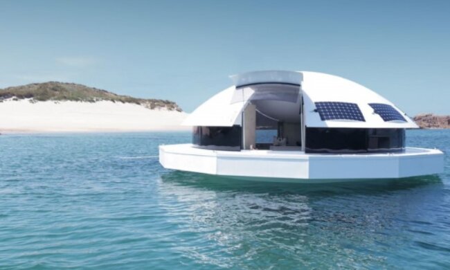 Hobbyurlaub : Autonome schwimmende Luxuskapsel, in der man sich von der Alltagshektik erholen kann