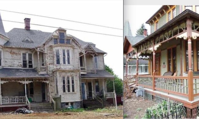 Das alte Haus galt als unbewohnbar und wurde für den Abriss vorbereitet aber die Restauratoren bauten es um