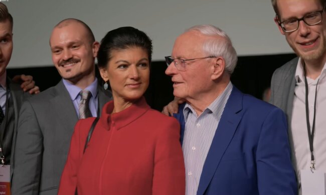 Sahra Wagenknecht im Fokus. Quelle: Youtube Screenshot