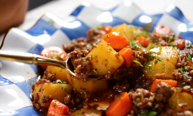 Schnelles Kartoffel-Hackfleisch-Rezept. Quelle: Youtube Screenshot