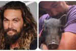 Jason Momoa und sein Wildschwein. Quelle: apost.com