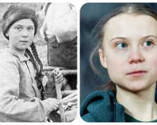 Ein Mädchen und Greta Thunberg. Quelle: mirror.com
