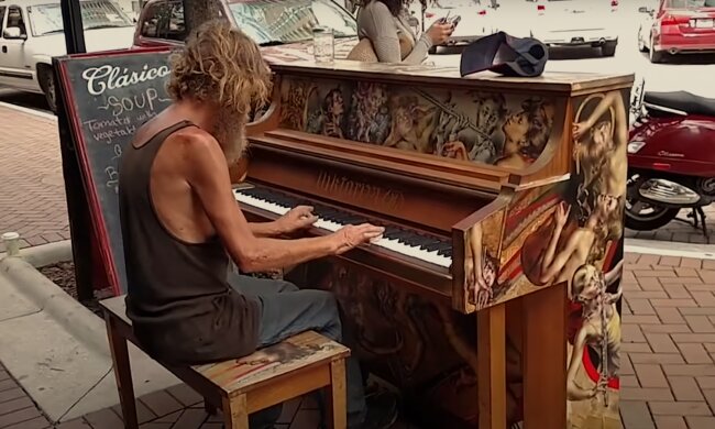 Donald Gould, der obdachlose 'Klaviermann'