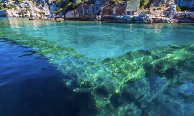 Versunkene Stadt. Quelle: Screenshot YouTube