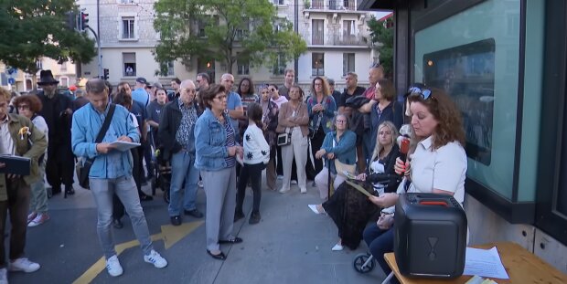 Chaos bei Wohnungsbesichtigung. Quelle: Youtube Screenshot