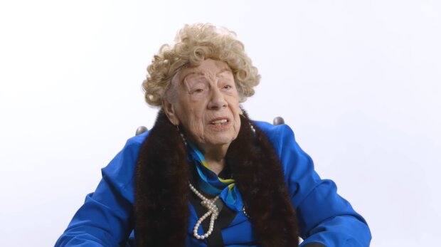 100-jährige Frau. Quelle: Youtube Screenshot