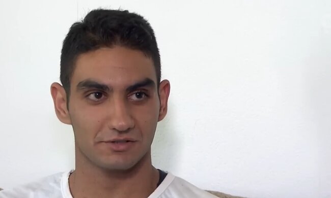 Ahmad, 29, syrischer Flüchtling. Quelle: Youtube Screenshot