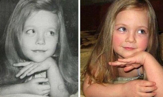 Vor 50 Jahren und heute: Der Fotograf stellte die Macht der Gene in den Bildern der Verwandten dar