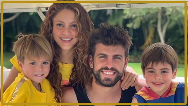 Piqué und Shakira mit Kindern. Quelle: hellomag.com