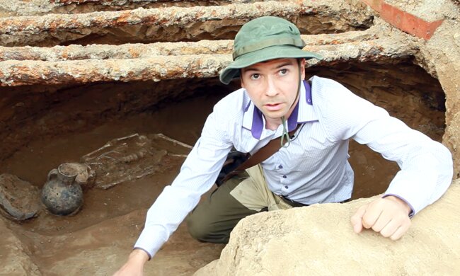 Archäologische Untersuchungen. Quelle: YouTube Screenshot