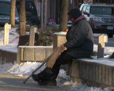 Obdachlose im Winter. Quelle: YouTube Screenshot