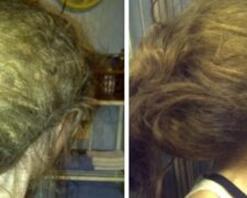 Nach einem Jahr verwandelten sich lange Haare in einen gewichtigen "Stein": Der Meister brauchte sieben Stunden, machte aber eine wunderschöne Frisur