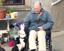 93-jährige Alan Leek wiedervereinigte sich mit seinem Hund. Quelle: Screenshot YouTube