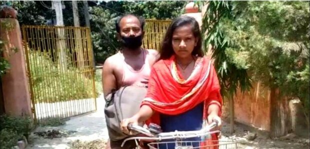 Das Mädchen fuhr einen kranken Vater  mehr als 1000 km mit dem Fahrrad, um ihn nach Hause zu bringen