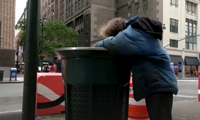 Obdachlose Mann. Quelle: YouTube Screenshot