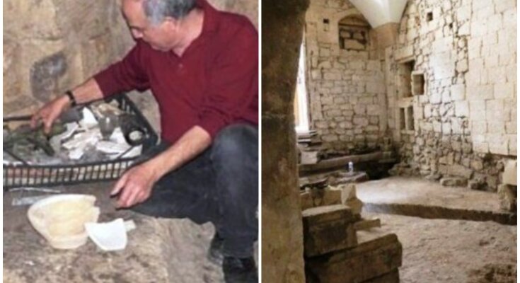 Mann entdeckte eine antike Schatzkammer. Quelle: Screenshot Youtube
