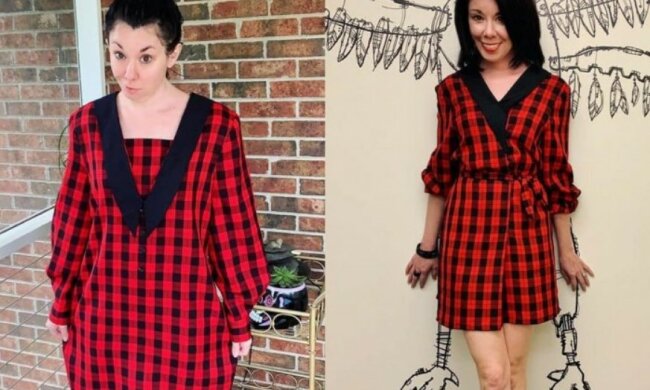 Ein bisschen Fantasie: eine Frau verwandelt alte Sachen in attraktive Outfits