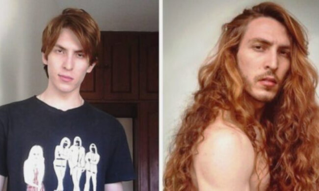 Frauen werden ihn beneiden: trotz der Missbilligung ließ sich junger Mann lange Haare wachsen