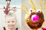 Kreativer Vater: Wie ein Mann seiner Tochter ungewöhnliche Frisuren macht