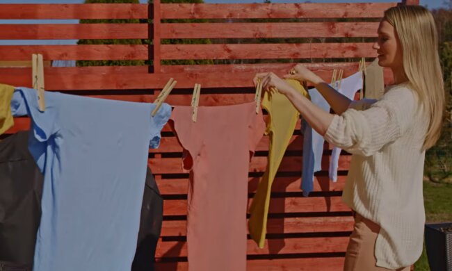 Eine umweltfreundliche Art, Ihre Wäsche zu trocknen. Quelle: Screenshot YouTube
