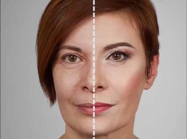 Wie man mit Make-up jünger aussieht. Quelle: Screenshot Youtube