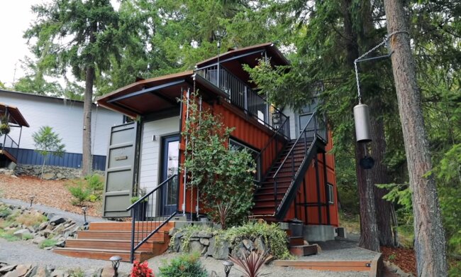 Ein Haus aus Schiffscontainern. Quelle: Screenshot YouTube