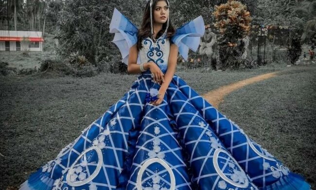 Die Familie hatte keine Gelegenheit, ihrer Tochter ein Ballkleid zu kaufen, und der Bruder wurde Designer