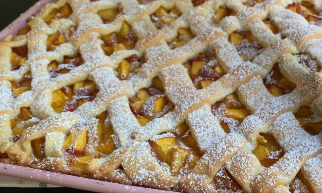 Pfirsiche Dessert. Quelle: YouTube Screenshot