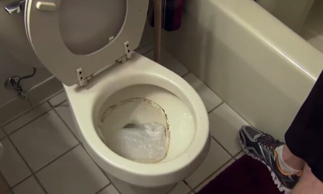 Ein junger Umweltaktivist setzt auf sparsamen Toilettenspülung. Quelle: Youtube Screenshot