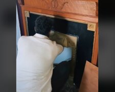 Ehepaar entdeckte einen falschen Kamin in seinem Haus. Quelle: Screenshot Youtube