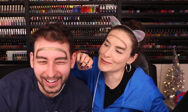 Halo-Eyebrows-Trend. Quelle: Youtube Screenshot