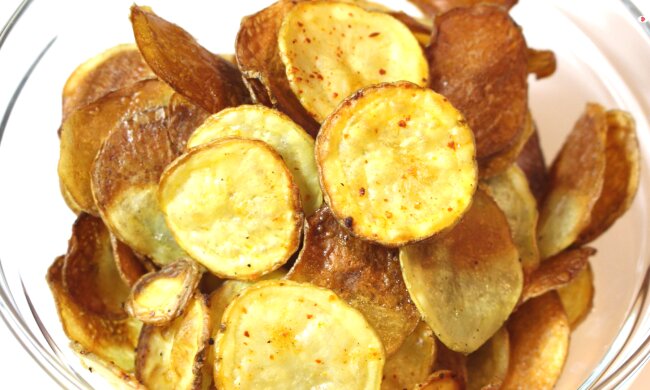 Selbstgemachte Chips. Quelle: Youtube Screenshot