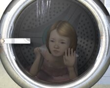 Überraschung in der Waschmaschine. Quelle: Youtube Screenshot