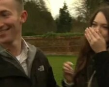 Der Amerikaner nutzte die Live-Übertragung der königlichen Familie, um seiner Freundin den Heiratsantrag zu machen