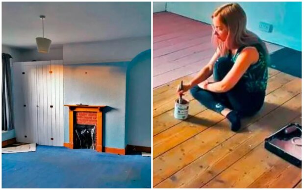 Frau verwandelte ein altmodisches Wohnzimmer in ein luxuriöses Zimmer. Quelle: Screenshot Youtube