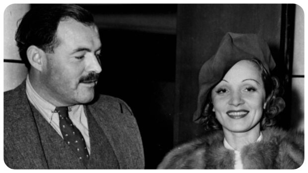 Marlene Dietrich und Ernest Hemingway. Quelle: media.com