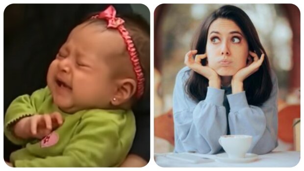 Ein weinendes Baby und eine Frau. Quelle: Youtube Screenshot