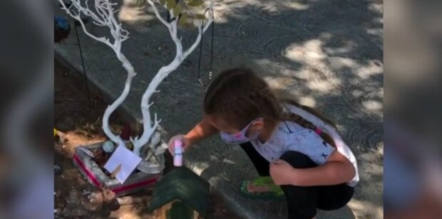 Ein vierjähriges Mädchen baute einen Feengarten in seinem Garten: und der Zauber begann wirklich
