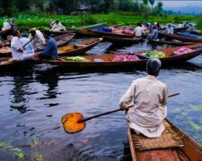 In der indischen Stadt Srinagar wird der berühmte See Dal von Algen und Schutt gereinigt