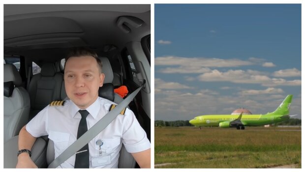 Pilot und Flugzeug. Quelle: Screenshot YouTube