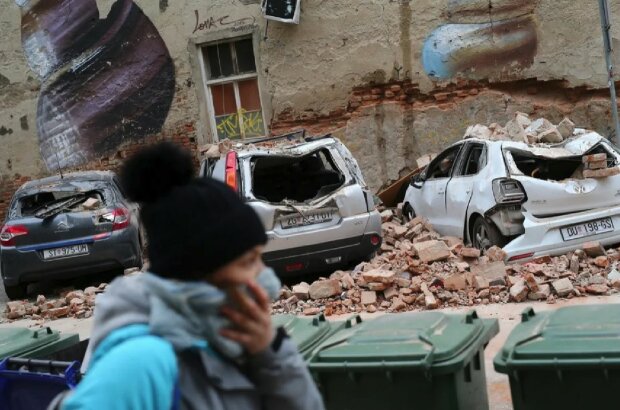 Die Bewohner von Zagreb wurden wegen des Coronavirus gebeten, zu Hause zu bleiben, aber nach dem Erdbeben wurden sie aufgefordert, dringend auf die Straße zu gehen. Fotos