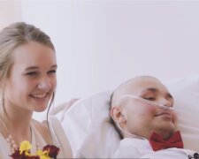 Eine Hochzeit im Krankenhaus. Quelle: Youtube Screenshot