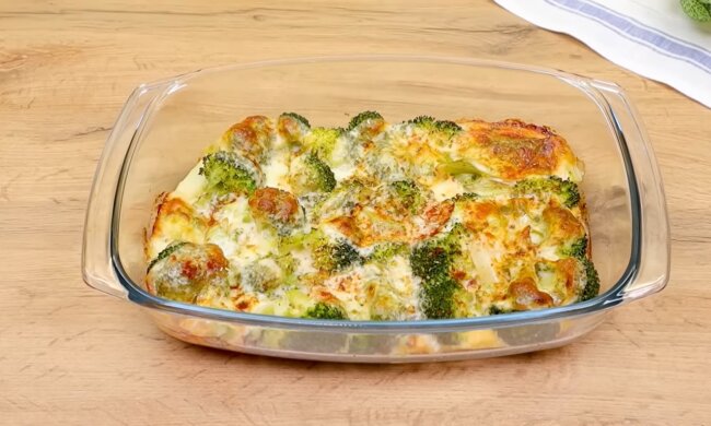 Brokkoli mit Mozzarella. Quelle: Youtube Screenshot