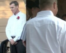 Der Bräutigam, der an den Pflegerollstuhl gekettet war, konnte bei seiner Hochzeit aufstehen und zur Braut gehen