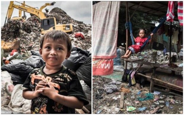 Tausende von Menschen leben auf einer Mülldeponie. Quelle: Screenshot Youtube