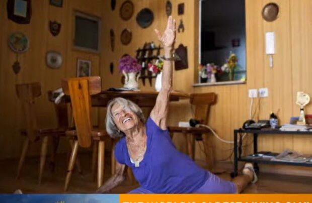 Eine aktive Lebensweise trotz ihres Alters. Quelle: Screenshot YouTube
