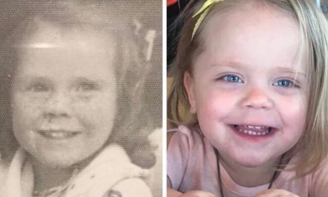 Die Enkelkinder wiederholten die Fotos der Großeltern und bewiesen, dass sie ihnen unglaublich ähnlich sind